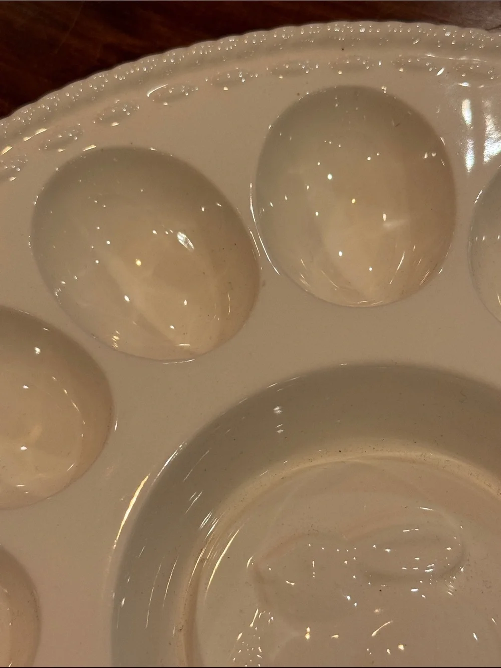 NWT Hallmark Bunny White Deviled Egg Platter Plate Holds 12 Ceramic NEW Easter